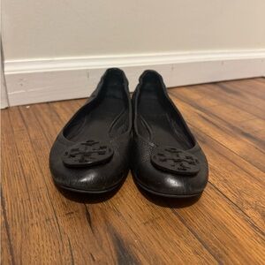 Tory Burch Black Leather Flats